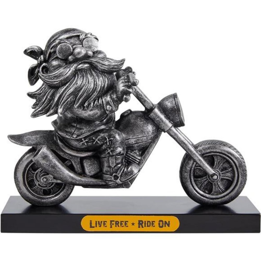 Home Decor Live Free Ride On Rock Motorcycle Polyresin Retro Motorcycle 7.5Inch